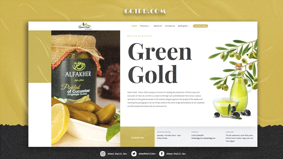 Green Gold Gen Trading & Export – Web Design