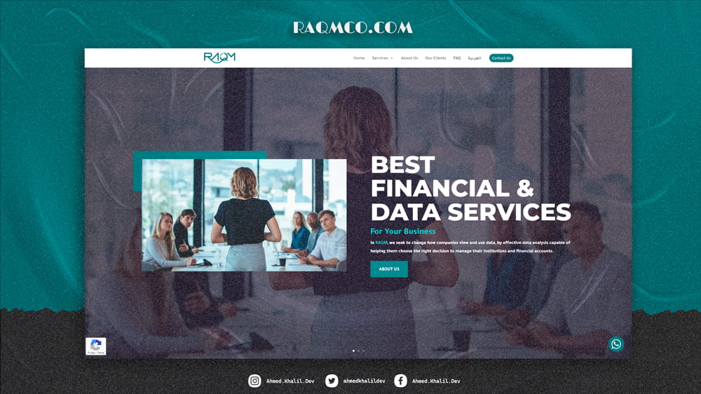 Raqmco Financial & Data Services – Web Design